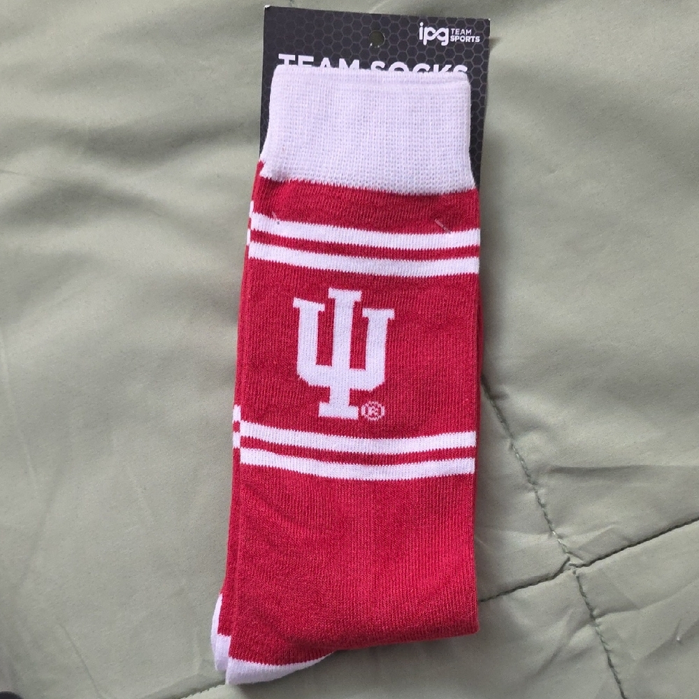 adidas Red and White Team Athletic Socks